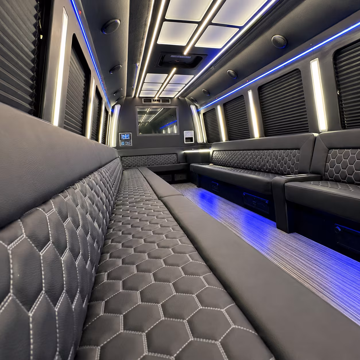 lakeville party bus rental interior