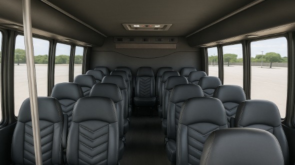 Interior of Charter Bus Company Minnetonka's 28 Passenger Mini bus in Minnetonka