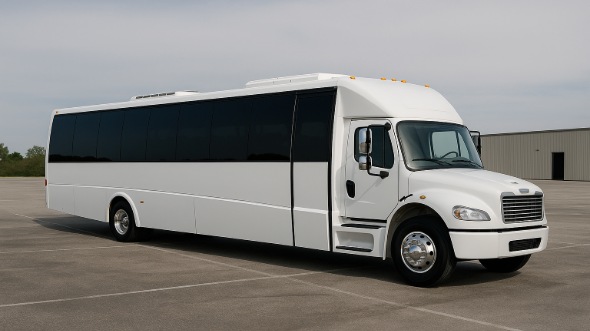 Exterior of Charter Bus Company Minnetonka's 35 Passenger Minibus in Minnetonka
