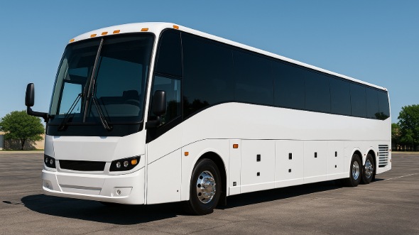 Exterior of Charter Bus Company Burnsville's 56 Passenger Charter Bus in Burnsville
