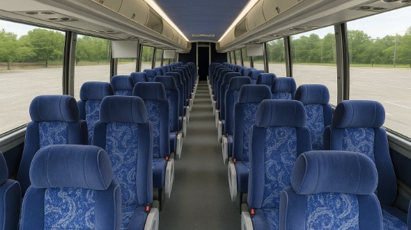 56 passenger charter bus interior
