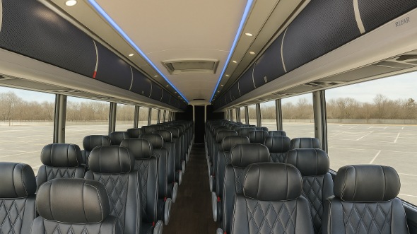 lakeville 50 passenger charter bus inside