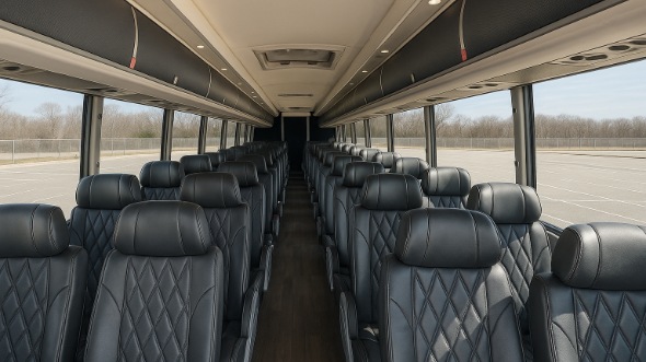 lakeville 56 passenger charter bus inside
