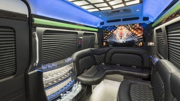 lakeville sprinter limo rental interior