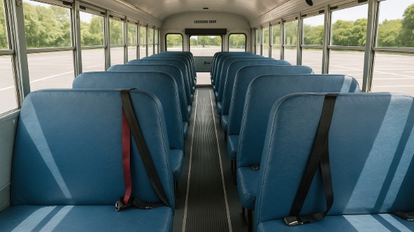 Interior of Charter Bus Company Lakeville's School Bus in Lakeville