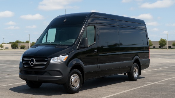 Exterior of Charter Bus Company Lakeville's Sprinter Limo in Lakeville