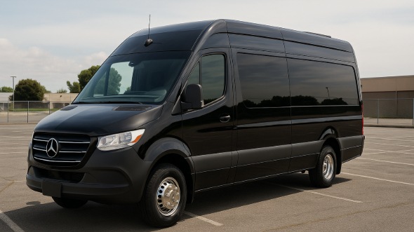 Exterior of Charter Bus Company Lakeville's Sprinter Van Rental With Driver in Lakeville